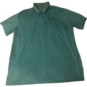 NIKE TIGER WOODS Collection SHORT SLEEVE Teal GOLF POLO SHIRT MEN 2XL Dry Fit